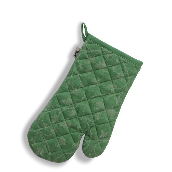 Levně KELA Chňapka rukavice do trouby Cora 100% bavlna světle zelená/zelený vzor 31,0x18,0cm KL-12817