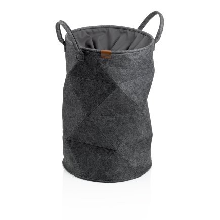 KELA Taška na prádlo Fay filc tmavě šedá 50,0 cm 33,0 cm KL-24491