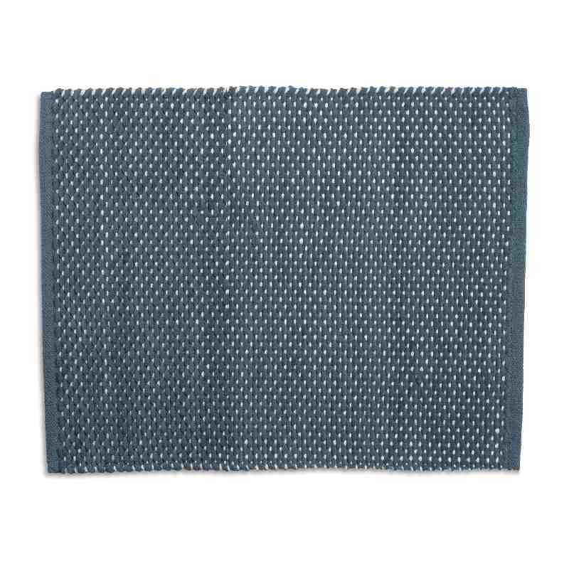 Levně KELA Koupelnová předložka Miu směs bavlna/polyester kouřově modrá 65,0x55,0x1,0cm