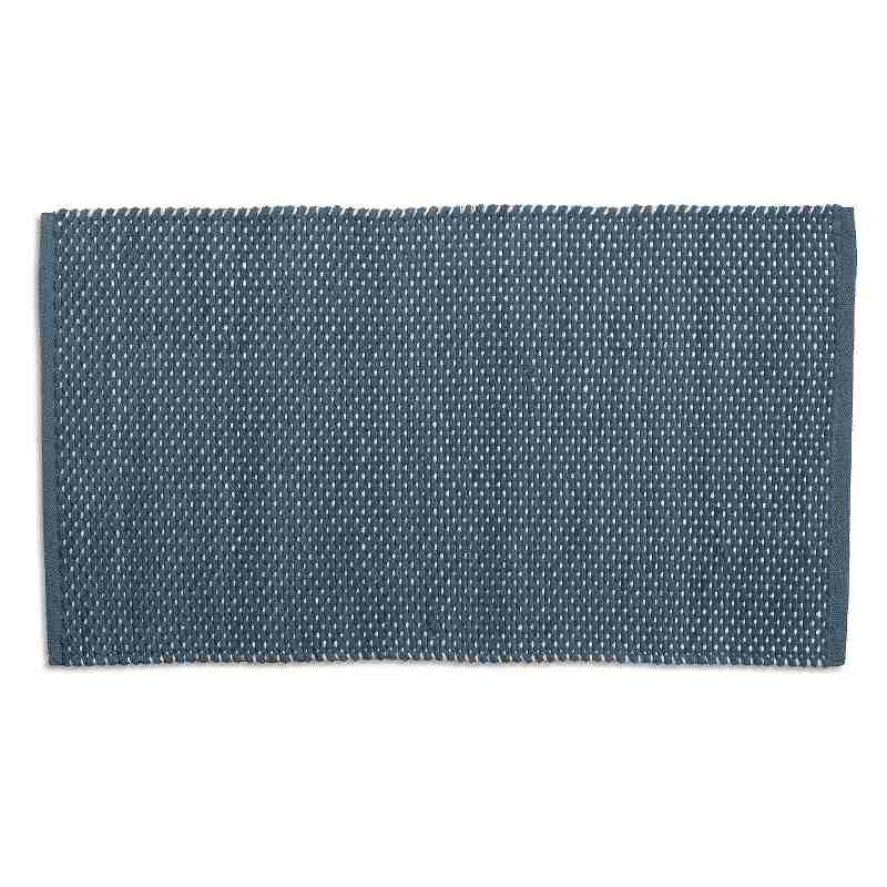Levně KELA Koupelnová předložka Miu směs bavlna/polyester kouřově modrá 80,0x50,0x1,0cm