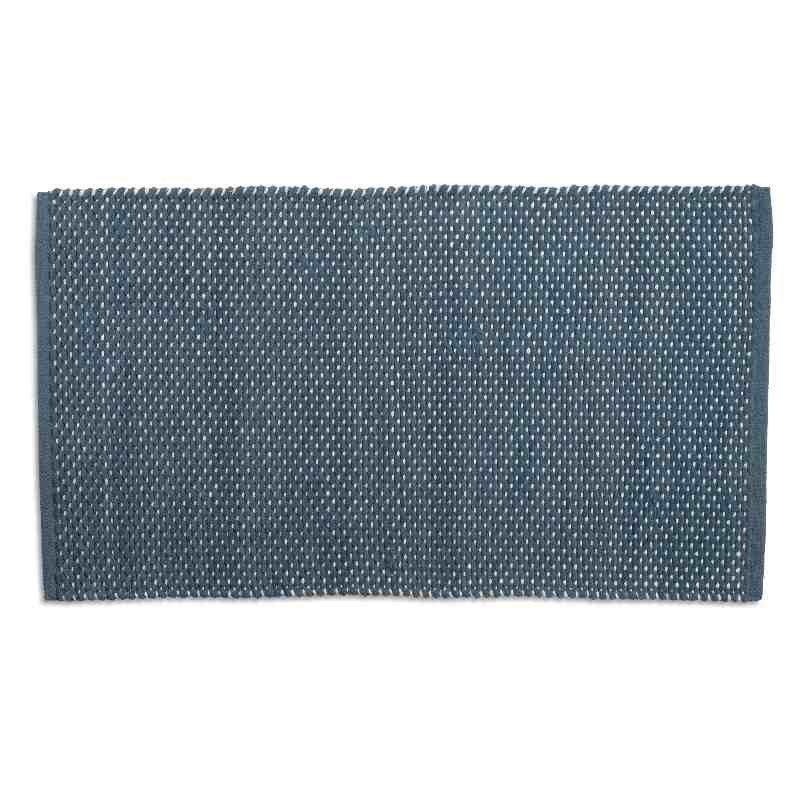 Levně KELA Koupelnová předložka Miu směs bavlna/polyester kouřově modrá 100,0x60,0x1,0cm