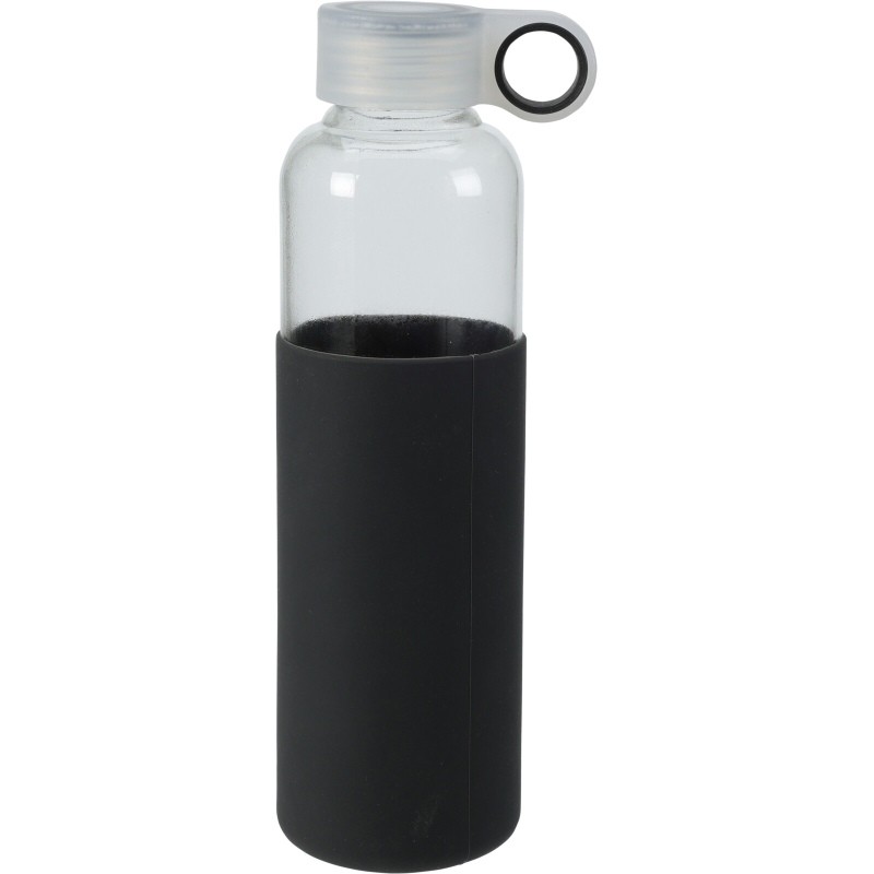 EXCELLENT Láhev na nápoje skleněná s obalem 550 ml černá KO-170487100cern