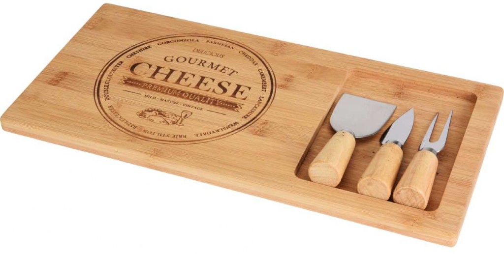 Servírovací prkénko na sýr s noži sada 4 ks GOURMET