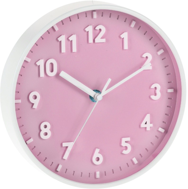 SEGNALE Nástěnné hodiny ručičkové 20 cm růžová KO-837000760ruzo