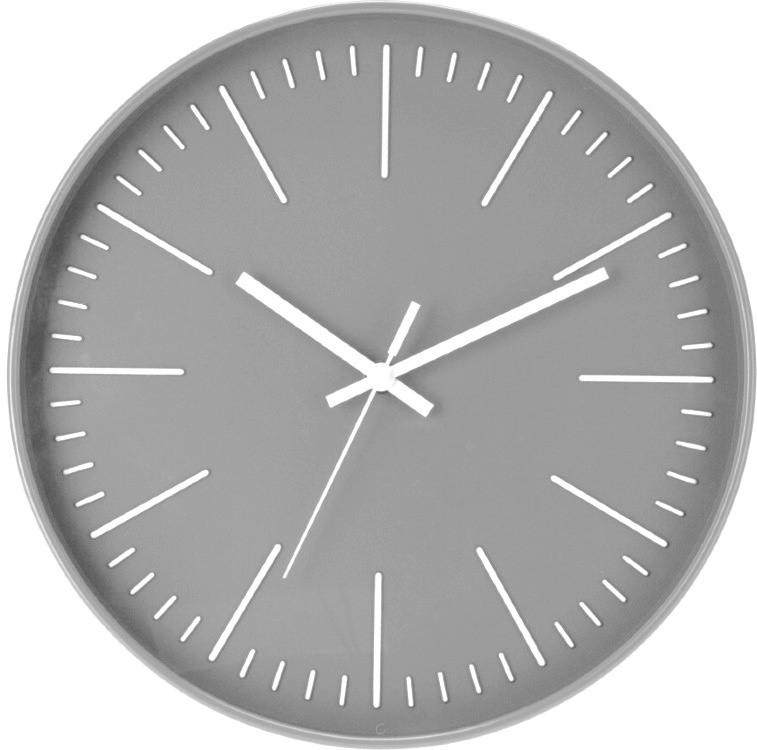 Nástěnné hodiny 30 cm šedé
