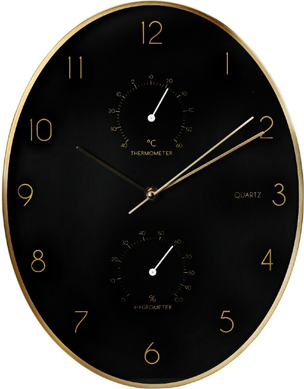 Levně SEGNALE Nástěnné hodiny se zlatým rámem 35 x 27 cm KO-837362260