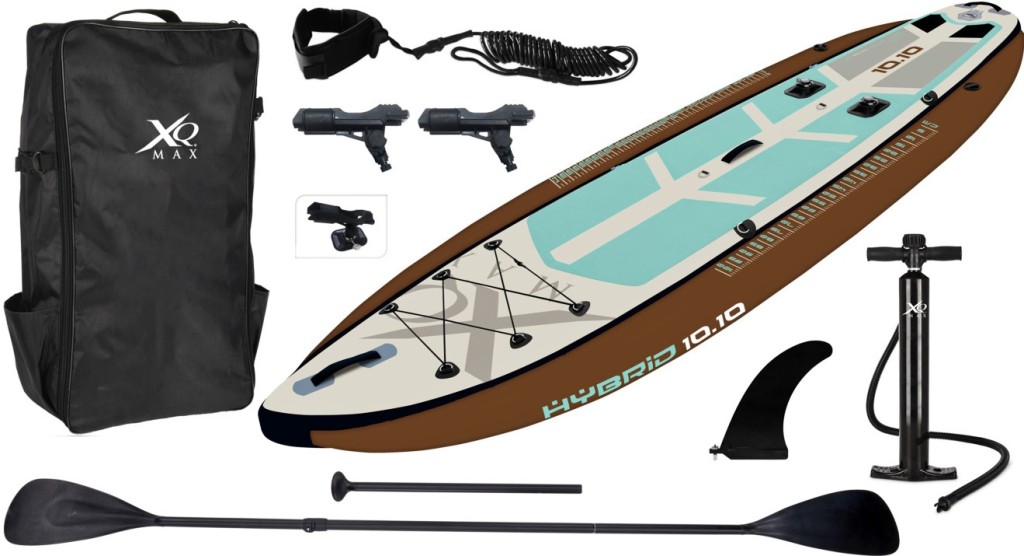 Levně XQMAX Paddleboard pádlovací prkno 330 cm s kompletním příslušenstvím hnědá KO-8DP001530