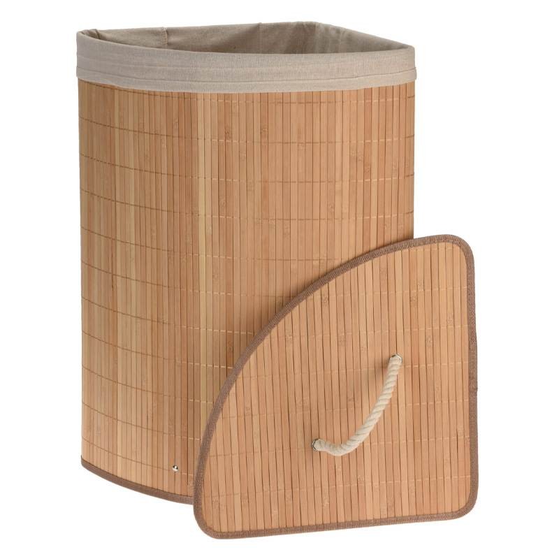 Levně EXCELLENT Koš na prádlo rohový bambus 35 x 35 x 60 cm KO-HX9100550