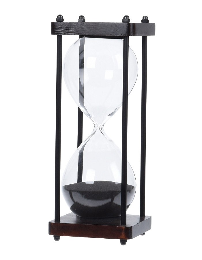 HOMESTYLING Presýpacie hodiny dekoratívne drevo / sklo 24,5 cm KO-HZ1934120