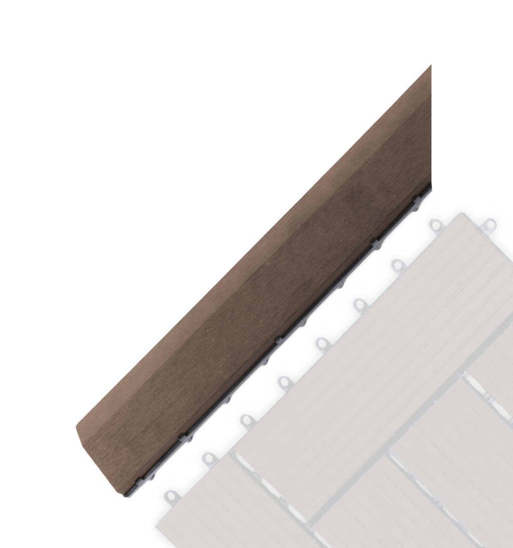 Levně G21 Přechodová lišta G21 Indický teak pro WPC dlaždice, 38,5 x 7,5 cm rohová (levá) G21-63910068