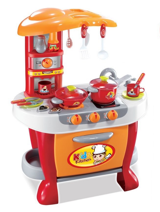 Levně G21 Hračka G21 Dětská kuchyňka Malý kuchař s příslušenstvím, oranžová G21-690956
