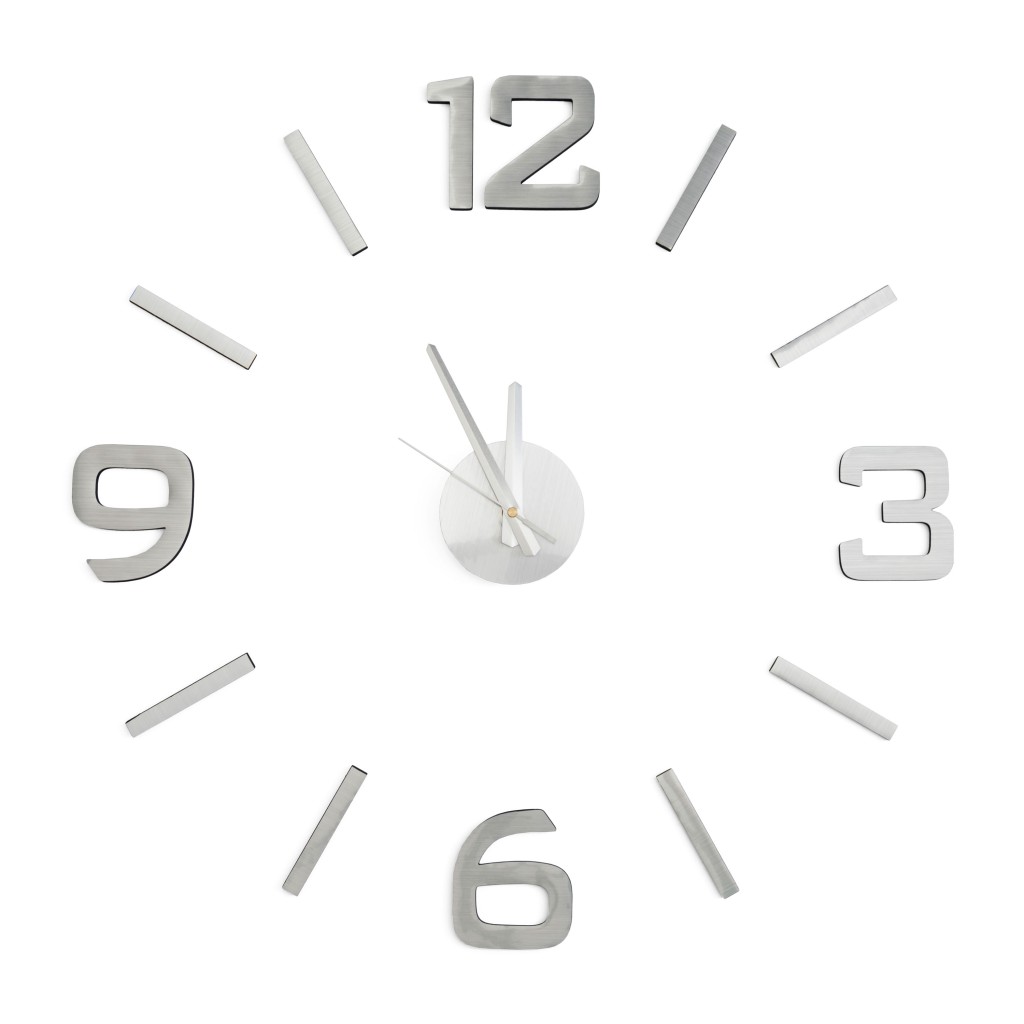 Levně G21 Samolepící hodiny G21 Classic Style, stříbrné G21-7821285