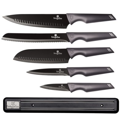 Sada nožů s nepřilnavým povrchem 6 ks ECarbon Pro Edition s magnetickým držákem