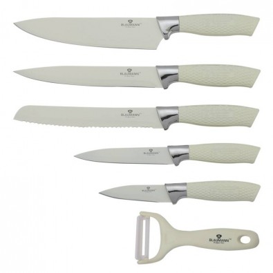 BLAUMANN Sada nožů 7 ks s nepřilnavým povrchem White Crocodile Line