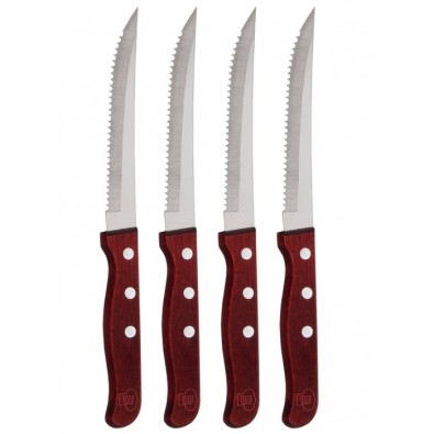 BLAUMANN Nůž steakový nerez / dřevo 4 ks