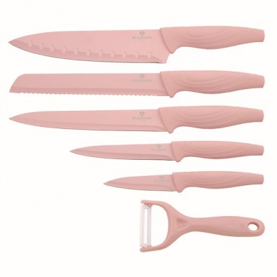 BERLINGERHAUS Sada nožů s nepřilnavým povrchem 6 ks Pastel Chef Line růžová