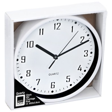 Nástěnné hodiny 20 cm bílá
