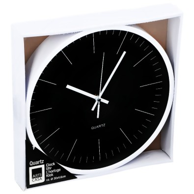 Nástěnné hodiny 30 cm bílá / černá