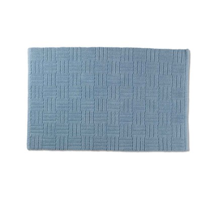 Koupelnová předložka Leana 80x50 cm bavlna modrá