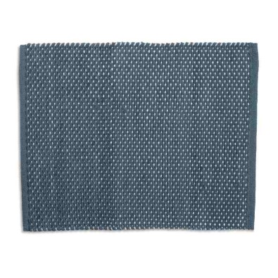 Koupelnová předložka Miu směs bavlna/polyester kouřově modrá 65,0x55,0x1,0cm