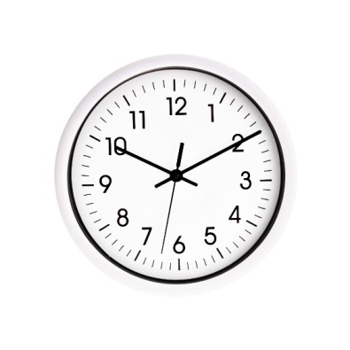 Nástěnné hodiny ručičkové 20 cm bílý rám