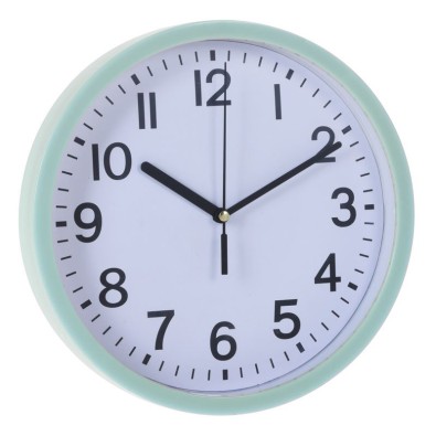 Nástěnné hodiny ručičkové 22,5 cm zelený rám
