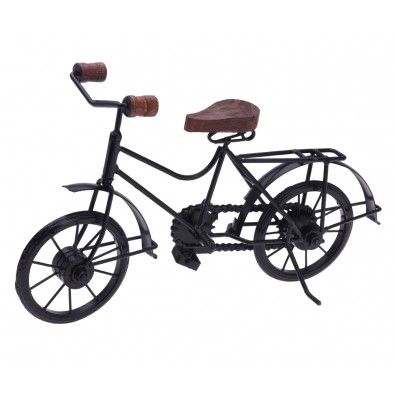 HOMESTYLING Dekorace stojící kovová Bicykl 36 cm černá