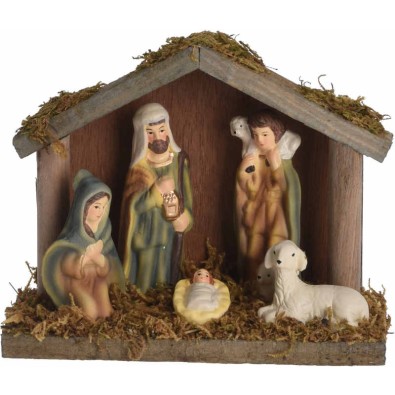 Betlém Vánoční dekorace 15,5 x 12 cm