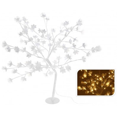 EXCELLENT Vánoční světelný stromek květy, 96LED, 100 cm, teplá bílá