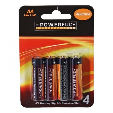 Baterie AA tužkové alkalické 4 ks