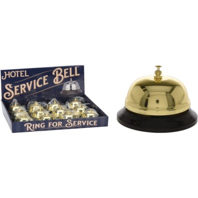 Hotelový zvonek recepční zlatý