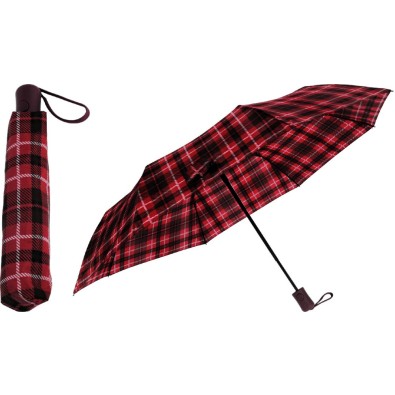 Deštník skládací 95 cm kostka červený