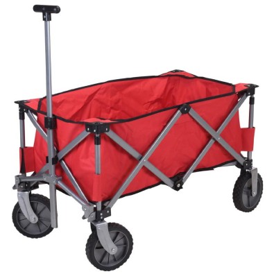 Plážový vozík skládací 75 cm červená