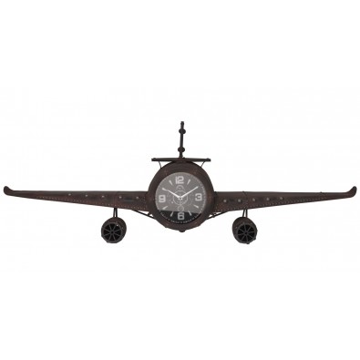 SEGNALE Hodiny nástěnné dekorativní 63 cm Letadlo