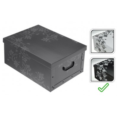 EXCELLENT Úložný box dekorativní 51x37x24cm černá