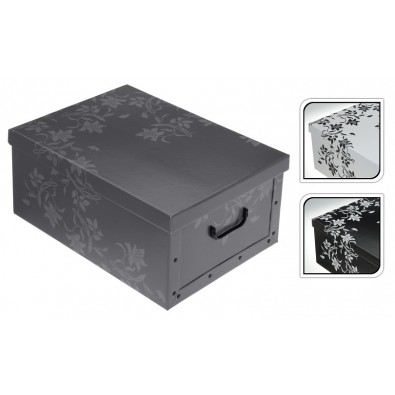 EXCELLENT Úložný box dekorativní 51x37x24cm šedá