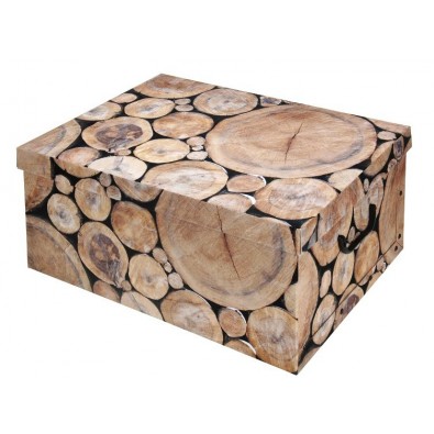 EXCELLENT Úložný box dekorativní design dřevo špalky