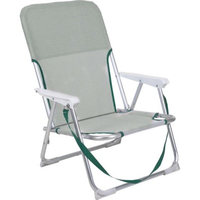 Kempingová židle skládací PROGARDEN bílá / zelená