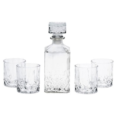 Whiskey set karafa + sklenice sada 5 ks křišťálové sklo, 0,9L