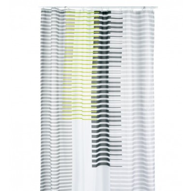 KELA Sprchový závěs LAMITA, 100%PES, 180x200cm, zelený