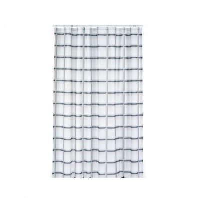 KELA Sprchový závěs LANETA, 100%PES, 180x200cm, šedý