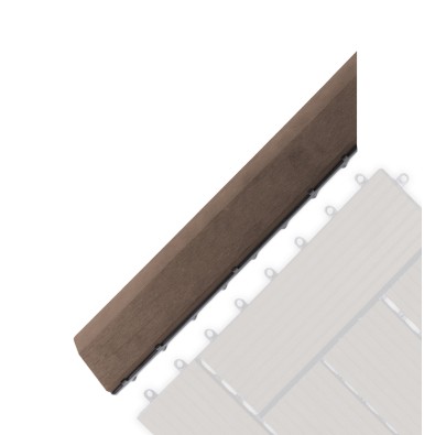 Přechodová lišta G21 Indický teak pro WPC dlaždice, 38,5 x 7,5 cm rohová (levá)