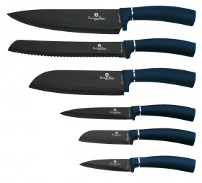 Sada nožů s nepřilnavým povrchem 6 ks Aquamarine Metallic Line
