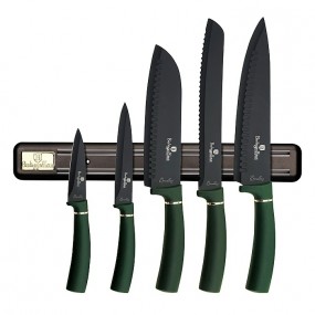 Sada nožů s magnetickým držákem 6 ks Emerald Collection