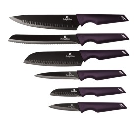 Sada nožů s nepřilnavým povrchem 6 ks Purple Eclipse Collection