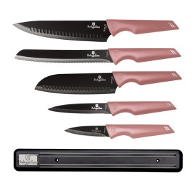 Sada nožů s magnetickým držákem 6 ks I-Rose Edition