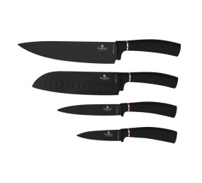 Sada nožů s nepřilnavým povrchem 4 ks Black Rose Collection