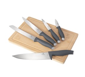 Sada nožů s prkénkem 6 ks Aspen Collection