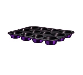 Forma na muffiny s nepřilnavým povrchem 12 ks Purple Metallic Line