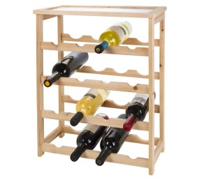 EDCO Stojan na víno dřevěný 16 lahví